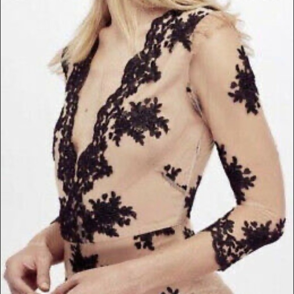 FOR LOVE & LEMONS | Skivvies Cream and Black Body Suit